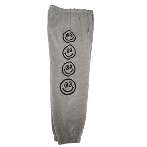 PacSun Smiley Face Graphic Gray Sweatpants